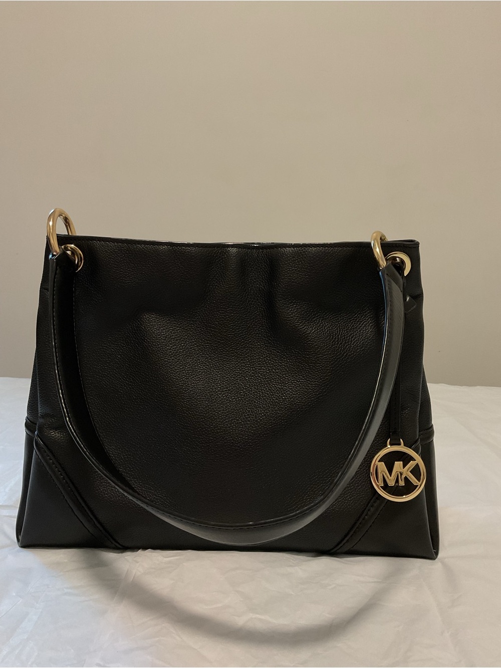 Michael Kors Nicole Medium Pebbled Leather Shoulder Bag